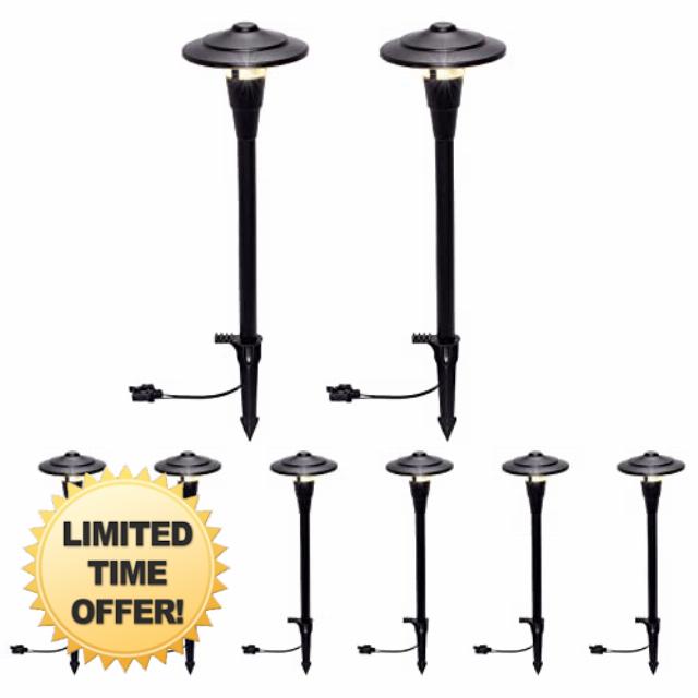 GreenLighting Low Voltage Outdoor Lights - Modern Skyline Path Stake Lights - Walkway Lights