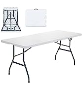 TANGZON Folding Fish Cutting Table, Portable Camping Sink Table with 360° Rotatable Water Faucet,...