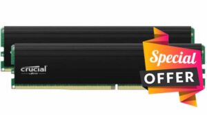 Crucial Pro RAM 64GB Kit (2x32GB) DDR4 3200MT/s (or 3000MT/s or 2666MT/s) Desktop Memory CP2K32G4DFRA32A