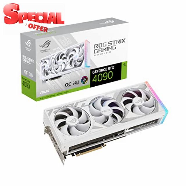 ASUS ROG Strix GeForce RTX 4090 OC Edition Gaming Graphics Card White (PCIe 4.0