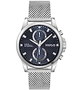 HUGO Analogue Multifunction Quartz Watch for Women Collection #Intense with Stainless Steel Brace...