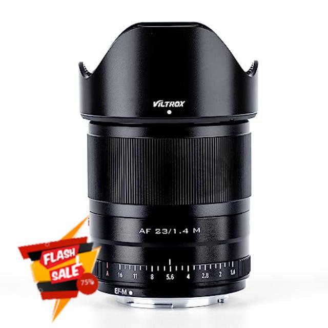 VILTROX 23mm f/1.4 F1.4 Auto Focus Lens Wide-Angel APS-C Large Aperture Lens Compatible with Canon EOS M-Mount Cameras M10 M100 M200 M3 M5 M50 M6 M50 II M60 II