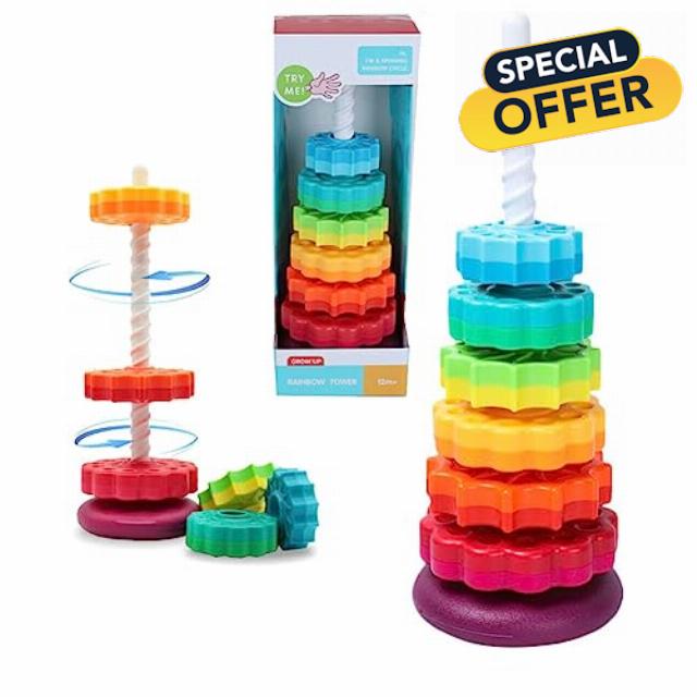 Baby Spinning Toy Rainbow Stacking