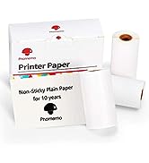 M02/M02Pro/M02S Printer Paper - Compatible with Phomemo, 50mm Thermal Paper, Transparent/Silver G...