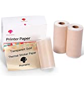 M02/M02Pro/M02S Thermal Paper Green/Purple/Orange 50mm x 3.5m Compatible with Phomemo Bluetooth P...