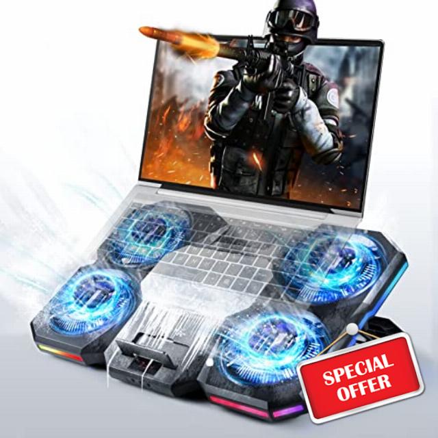 2023 Navazip Laptop Cooling Pad with Thermoelectric Cooler and 4 Fans