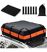 COSTWAY Expandable Roof Rack Basket, 116-162x99x15cm Steel Luggage Cargo Tray with 2 Reflectors, ...