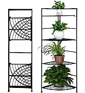 GiantexUK 3-Tier Metal Plant Stand, Ladder Shelf Flower Pot Holder, Decorative Plant Rack Shelvin...