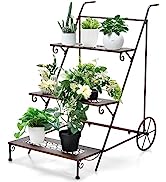 GiantexUK Garden Planting Table, Wooden Potting Work Bench with 3 Hooks, Single Drawer and Remova...