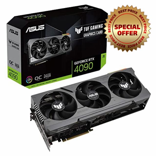 ASUS TUF Gaming GeForce RTX 4090 OC Edition Gaming Graphics Card (PCIe 4.0