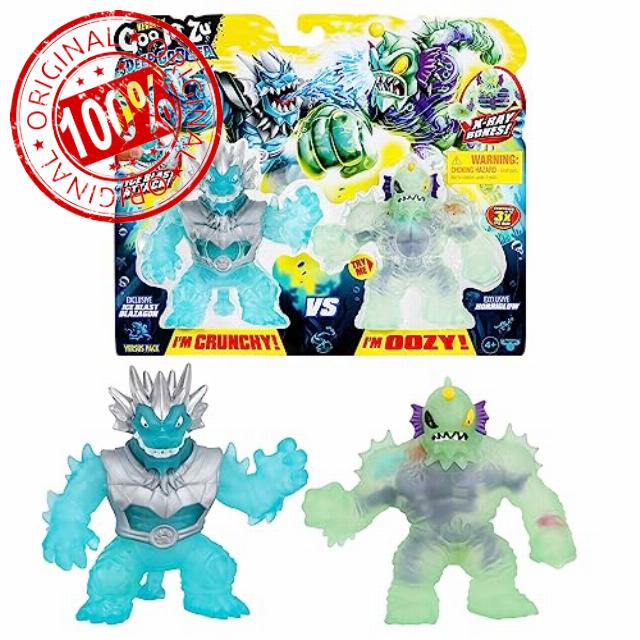 Heroes of Goo Jit Zu Deep Goo Sea Versus Pack. Exclusive Ice Blast Blazagon VS Exclusive Horriglow. 2 Figure Pack! Battle Straight Out Of The Pack.