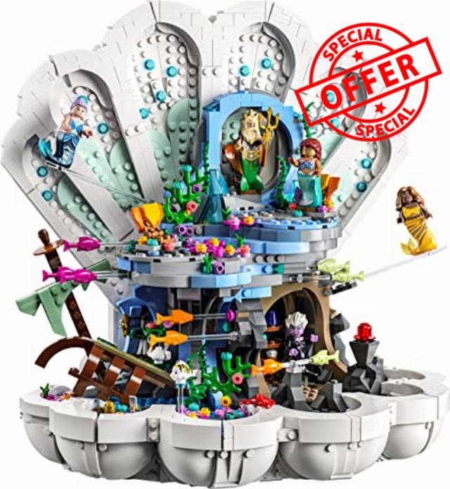 LEGO 43225 Disney Princess The Little Mermaid Royal Clam Shell 2023 Film Set with Ariel