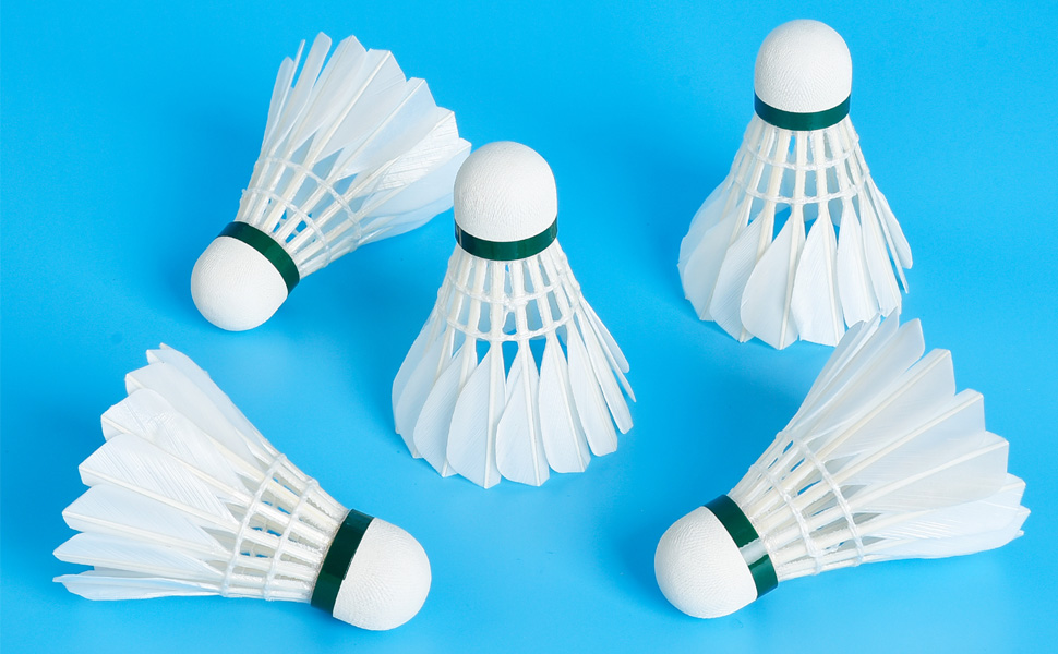 Durable Goose Feather Badminton Shuttlecocks Shuttles Birdies Ball for Recreational Games