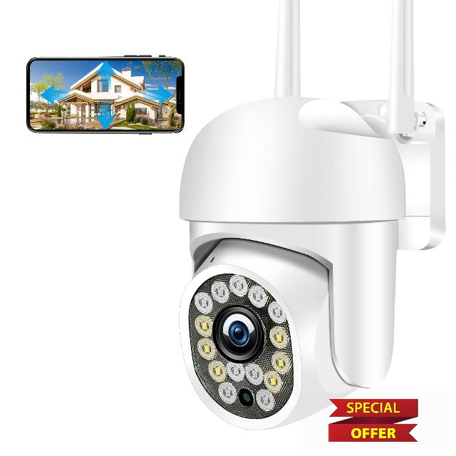 Outdoor Security Camera with Color Night Vision