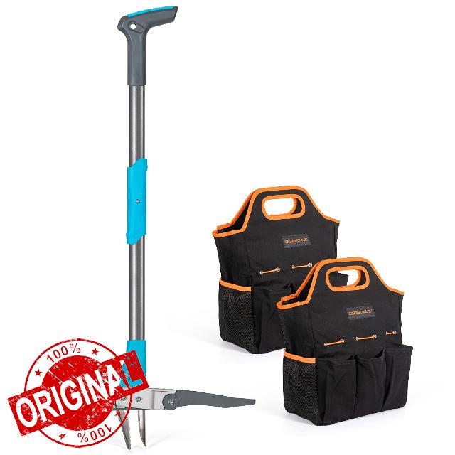 Royalgarden Weed Puller Tool with 2 Garden Tool Bags