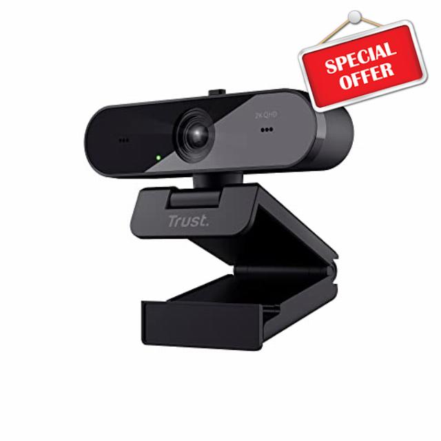 Trust Taxon 2K QHD Webcam Made with 85% Recycled Plastics