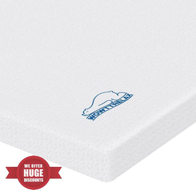 WOWTTRELAX Dual-Layer 2 Inch Memory Foam Mattress Topper