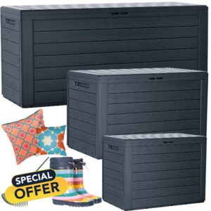 Garden Storage Boxes Outdoor Garden Furniture 140L Medium