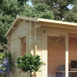 log cabin office building