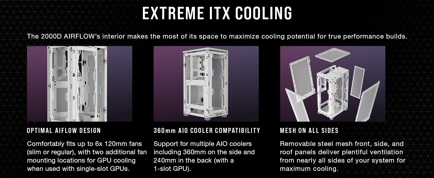 high airflow case, cooling pc case, mini itx case, gaming pc case