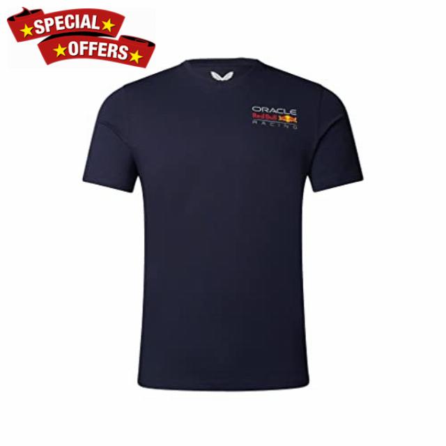 Red Bull Racing Formula One Team - Official 2023 Formula 1 Merchandise - Core Full Colour Logo Fanwear T-Shirt - Night Sky - Unisex
