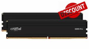 Crucial Pro RAM 32GB Kit (2x16GB) DDR5 5600MT/s (or 5200MT/s or 4800MT/s) Desktop Memory CP2K16G56C46U5