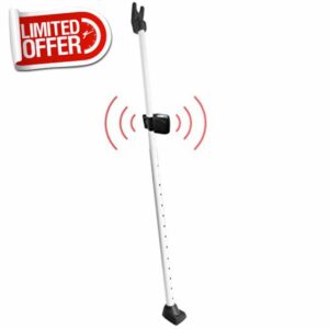 Securityman 2-in-1 Door Security Bar with Alarm & Sliding Door Stopper Security Bar with 120db Loud Alert Siren - Durable & Rugged Iron