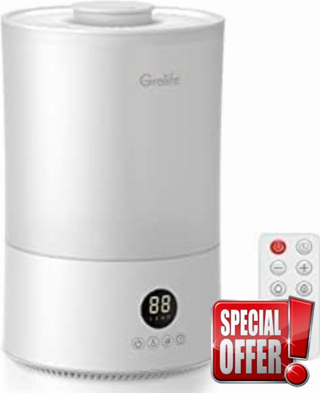 Grelife 4L Humidifiers for Bedroom
