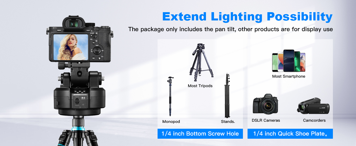 Tripod Head Motorised heads motorized camera pan tilt head Motorized Panoramic