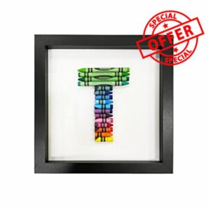 WINGO DINGO'S Crayon Letter Art Monogram - Gift for Teachers