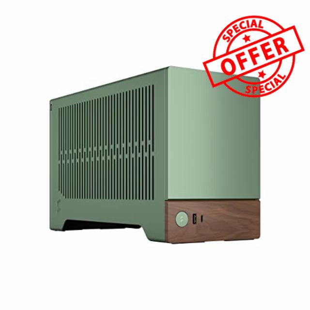 Fractal Design Terra Jade - Wood Walnut front panel - Small form factor - mITX gaming case – PCIe 4.0 riser cable – USB Type-C - Anodized aluminum panels