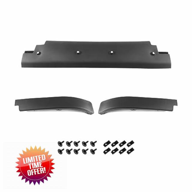Front Spoiler Air Dam 3 Piece Kit with Mount Hardware Compatible with 1997 1998 1999 2000 2001 2002 2003 2004 Corvette LS1 LS6 ; Replacement for 845616-1