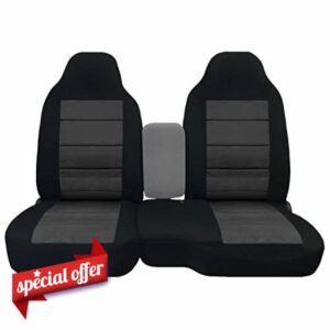 Custom-Fit Front Seat Covers Without Console Replace for 2004-2012 Ford Ranger Pickup 60/40 High Back Seats