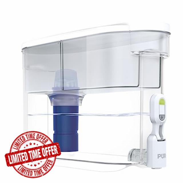 PUR Plus 30-Cup Water Filter Dispenser with 1 Genuine PUR Plus Filter