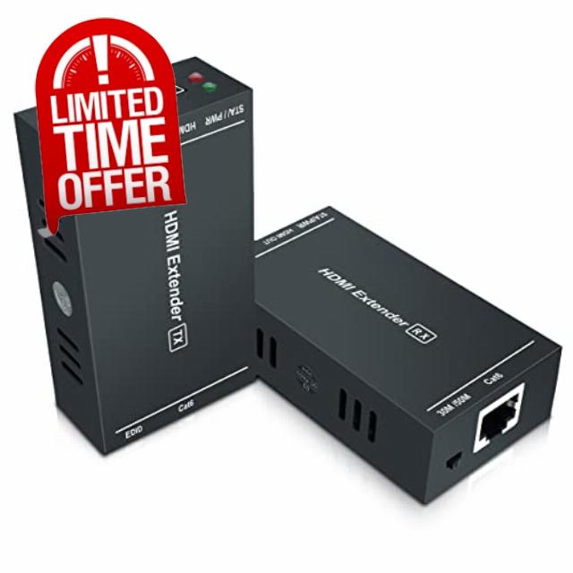 Uncompressed 1080p@60Hz Resolution: HDMI Extender Over Single Cat5e/Cat6/Cat 7 Cable