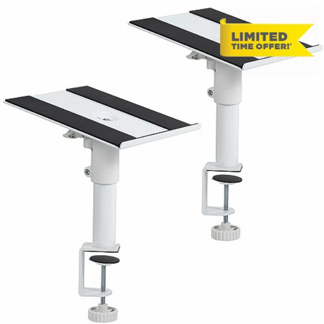 VIVO Clamp-on Speaker Stand Desk Mount Set