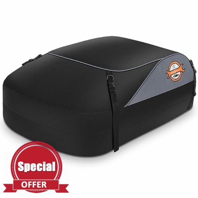 Car Roof Bag Rooftop top Cargo Carrier Bag Waterproof 15 Cubic feet for All Cars with/Without Rack