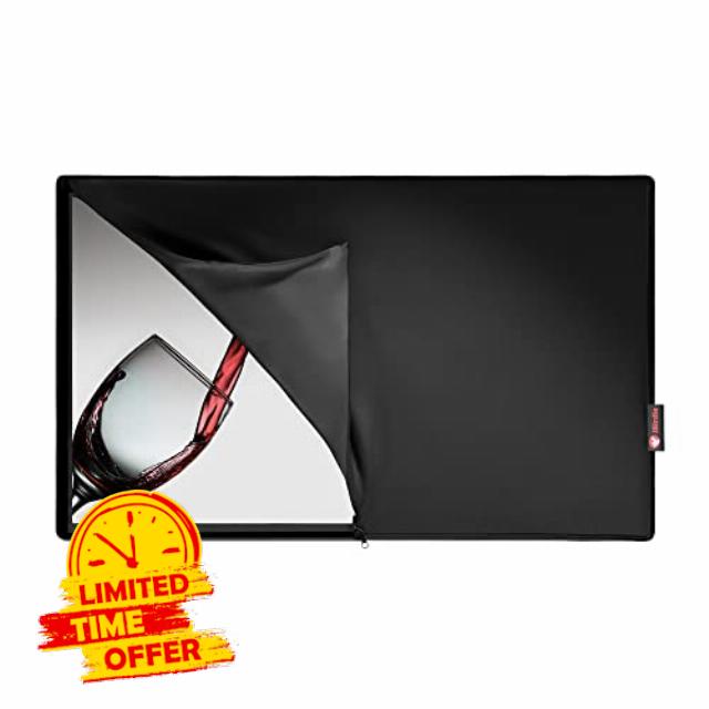 iBirdie Outdoor Waterproof and Weatherproof TV Cover with Zipper flap for 44 to 46 inch Outside Flat Screen TV - Cover Size 42''W x 26''H x 5''D