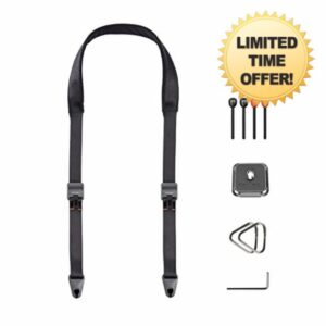 PGYTECH Camera Shoulder Strap Sling Camera Straps for Photographers Adjustable Quick Release Buckles for DSLR SLR Magnetic Camera Neck Strap (Night Black)