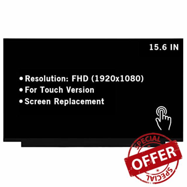 HOYRTDE 15.6" Screen Replacement for Lenovo ideapad 5-15IIL05 5-15ITL05 5-15ALC05 5-15ARE05 5D10W69930 5D10W69931 FHD 1920x1080 40Pin Touch Screen LED LCD Display Panel