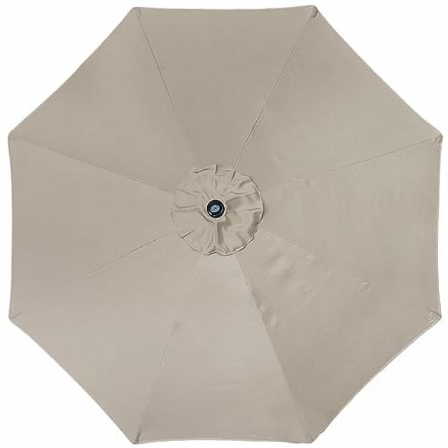 ontheway Patio Umbrella 11FT Enhanced Replacement Canopy Market Table 8 Ribs Umbrella Canopy