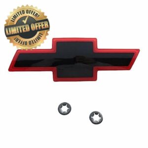 Front Mount Grille Sport Style Bowtie Emblem Badge Black&Red Fit for Chevy 1994-2000 12543000