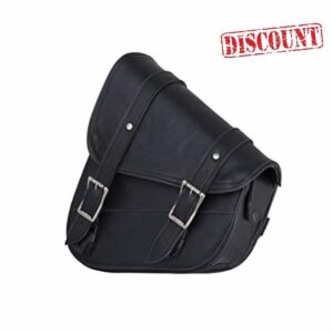 GARGOYLE BELLS Motorcycle Saddle Bags Leather Solo Swing Arm Bag For Softails and Choppers Motorcycle Luggage Bags Left Side Bag for Motorcycle