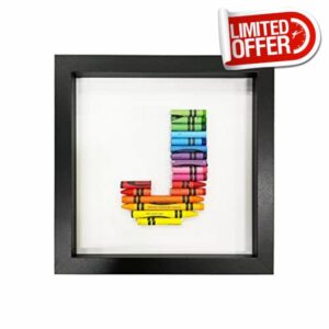 WINGO DINGO'S Crayon Letter Art Monogram - Gift for Teachers