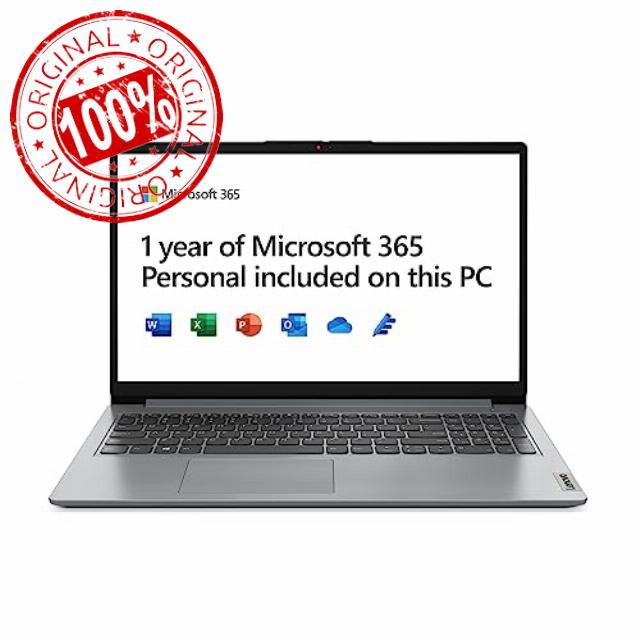 Lenovo IdeaPad 1 Laptop | 15-inch Full-HD (1080p) Display | Intel CeleronN4020 | 4 GB RAM | 128 GB SSD | Windows 11 Home S | Cloud Grey | Microsoft 365 Personal