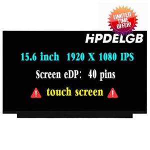 HPDELGB for HP Pavilion 15-CS 15-CS0069NR 15-CS3153CL 15-CS3073CL 15-CS3075CL L25330-001 L25333-001 LCD Screen Replacement 15.6 inch 1080P 40PIN FHD 1920x1080 IPS LCD Display (Only for Touch Screen)