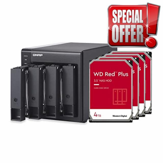 QNAP TR-004-44W-US 4 Bay DAS (USB Type-C) with 12TB Storage Capacity