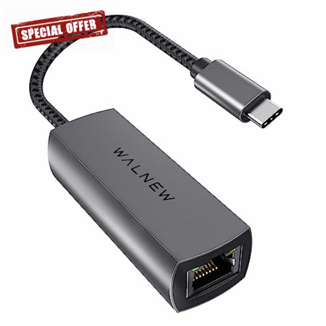 WALNEW USB C to 2.5Gbps Ethernet Adapter