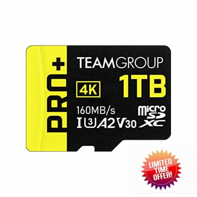 TEAMGROUP A2 Pro Plus Card 1TB Micro SDXC UHS-I U3 A2 V30