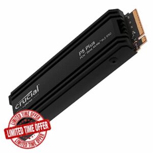 Crucial P5 Plus 2TB Gen4 NVMe M.2 SSD Internal Gaming SSD with Heatsink